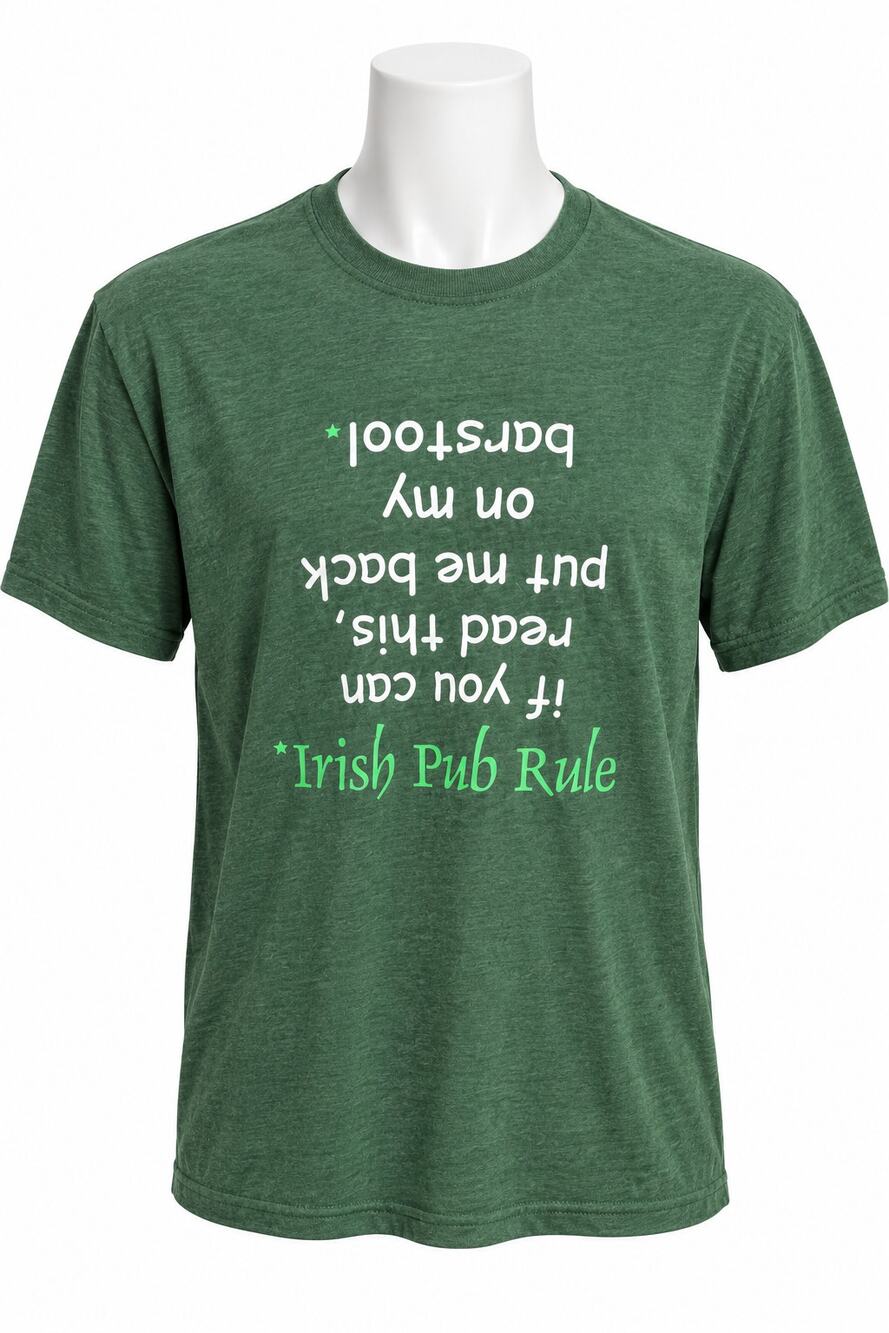 Fruit Of The Loom Irish Pub Rule Drinking Joke St Patricks 21st Birthday Tee M